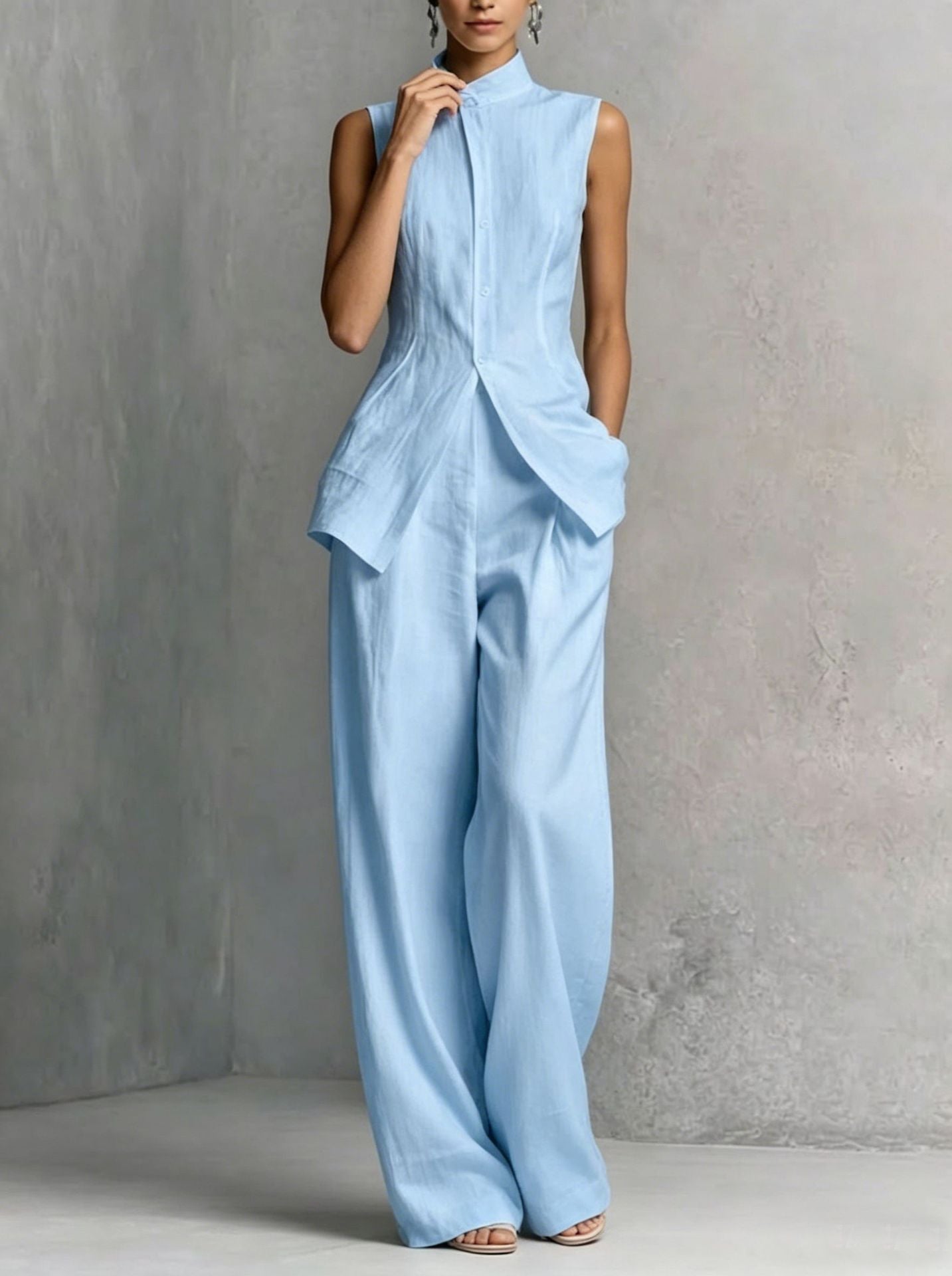 White Minimalist Two Piece Set