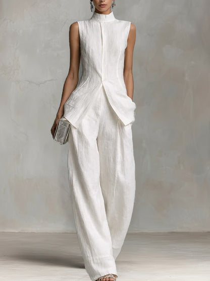 White Minimalist Two Piece Set